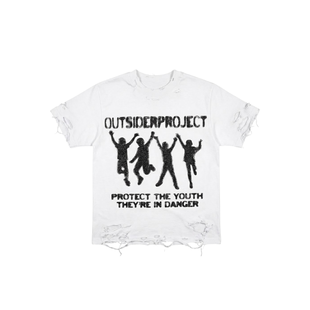 WHITE PROTECT THE YOUTH TEE